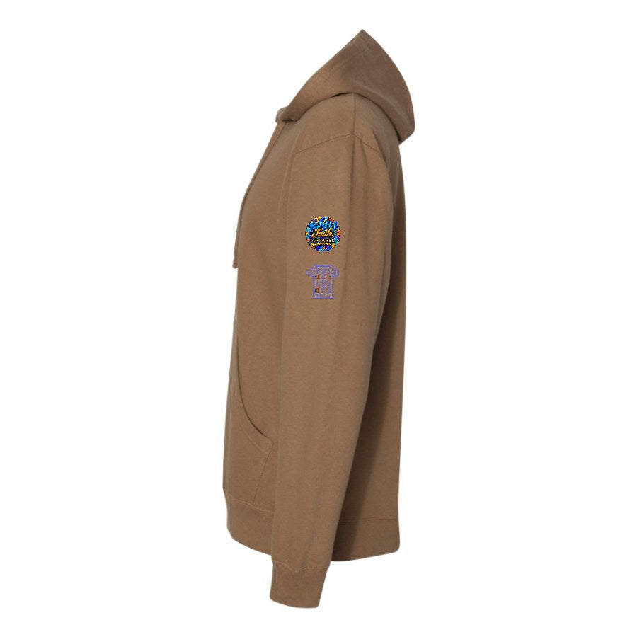 Blue Flame Chai Jewish Faith Hoodie