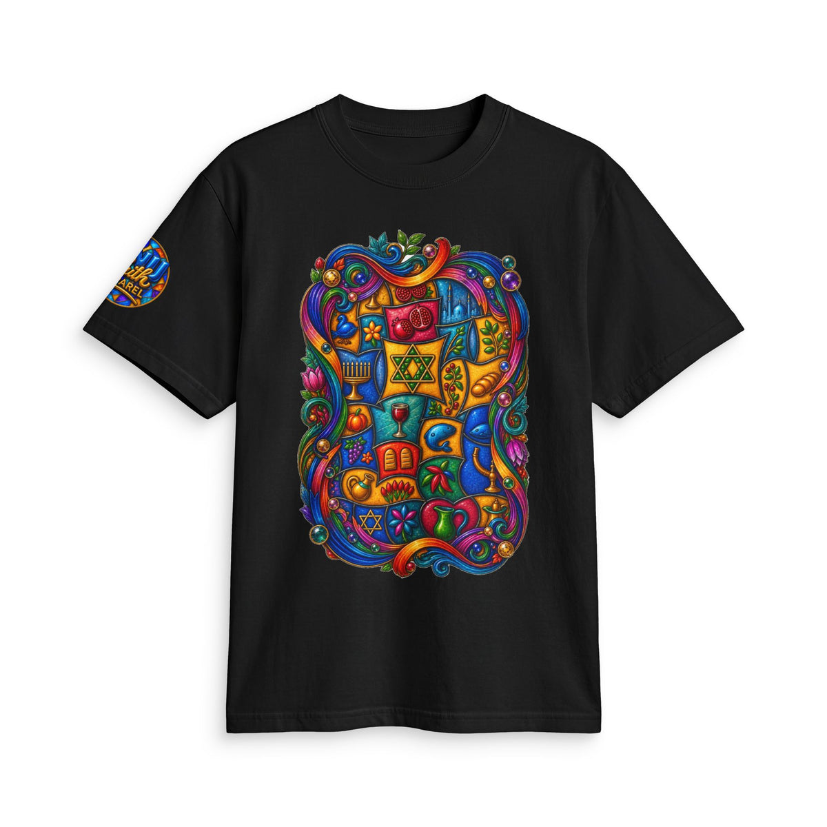 Colorful Chai Jewish T Shirt Hebrew Life Symbol Judaica Art Jewish Gift Faith Graphic Tee