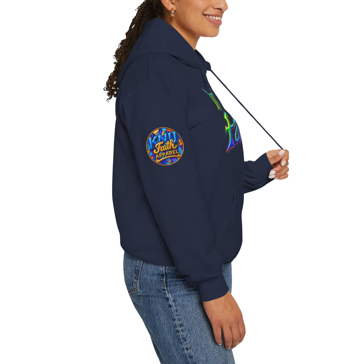 Keeping the Faith Hoodie | Rainbow Script Faith Apparel