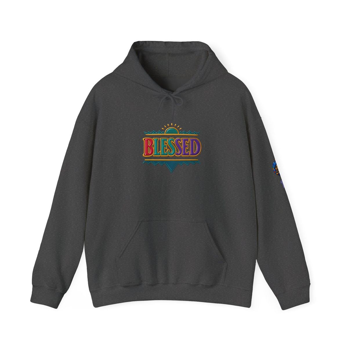Blessed rainbow lettering Hoodie | colorful faith sweatshirt
