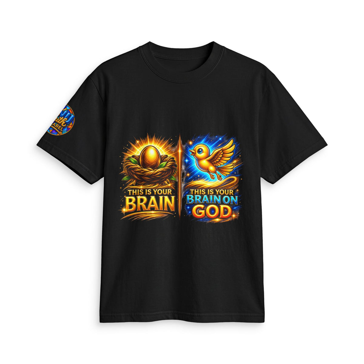 This Is Your Brain on God Faith T Shirt Inspirational Religious Graphic Tee