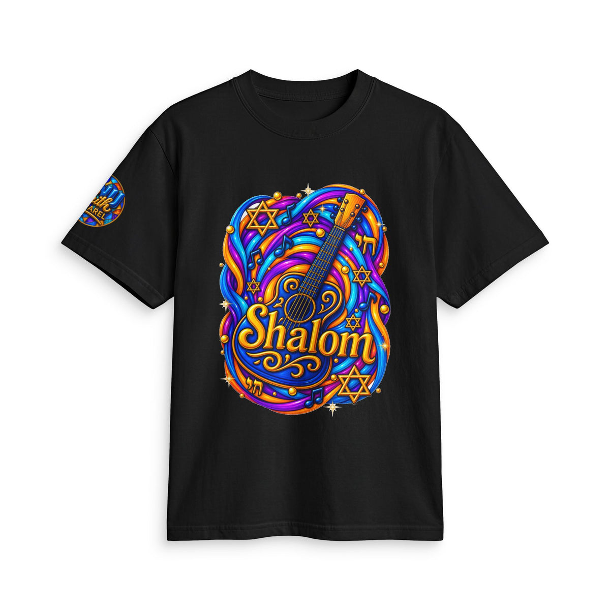 Shalom Jewish T Shirt Colorful Hebrew Peace Design Judaica Jewish Pride Graphic Tee