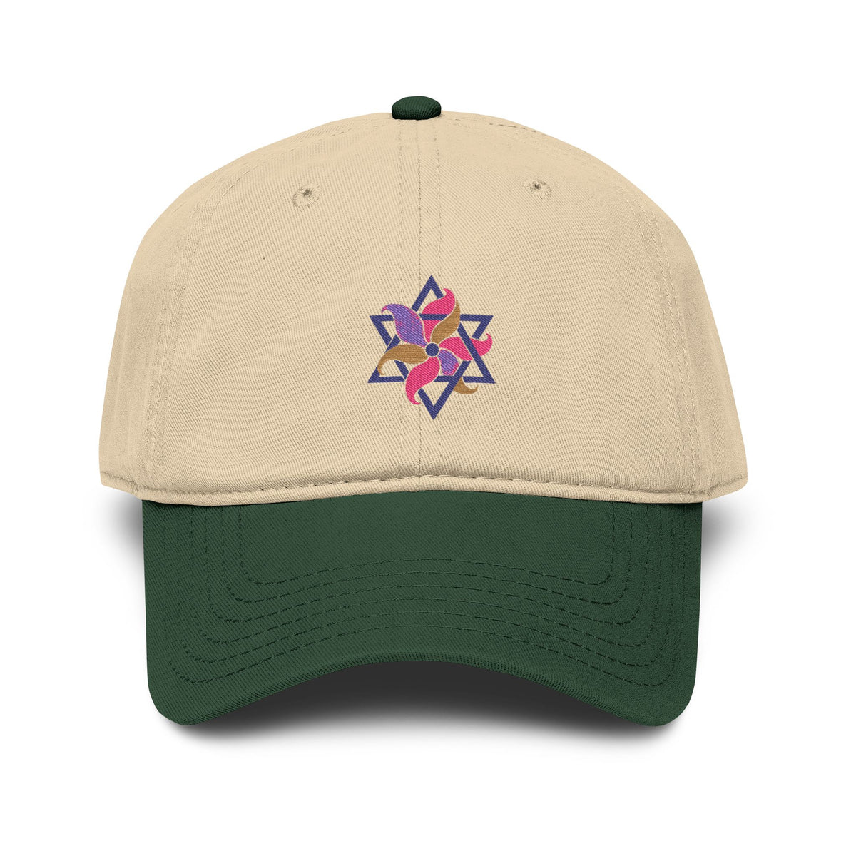 Yiddisha Mama Floral Star of David Embroidered Cap