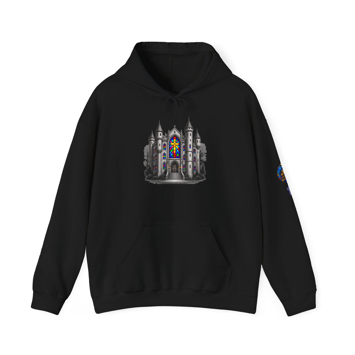 Gothic Cathedral Stained Glass Hoodie | Church Architecture Sweatshirt