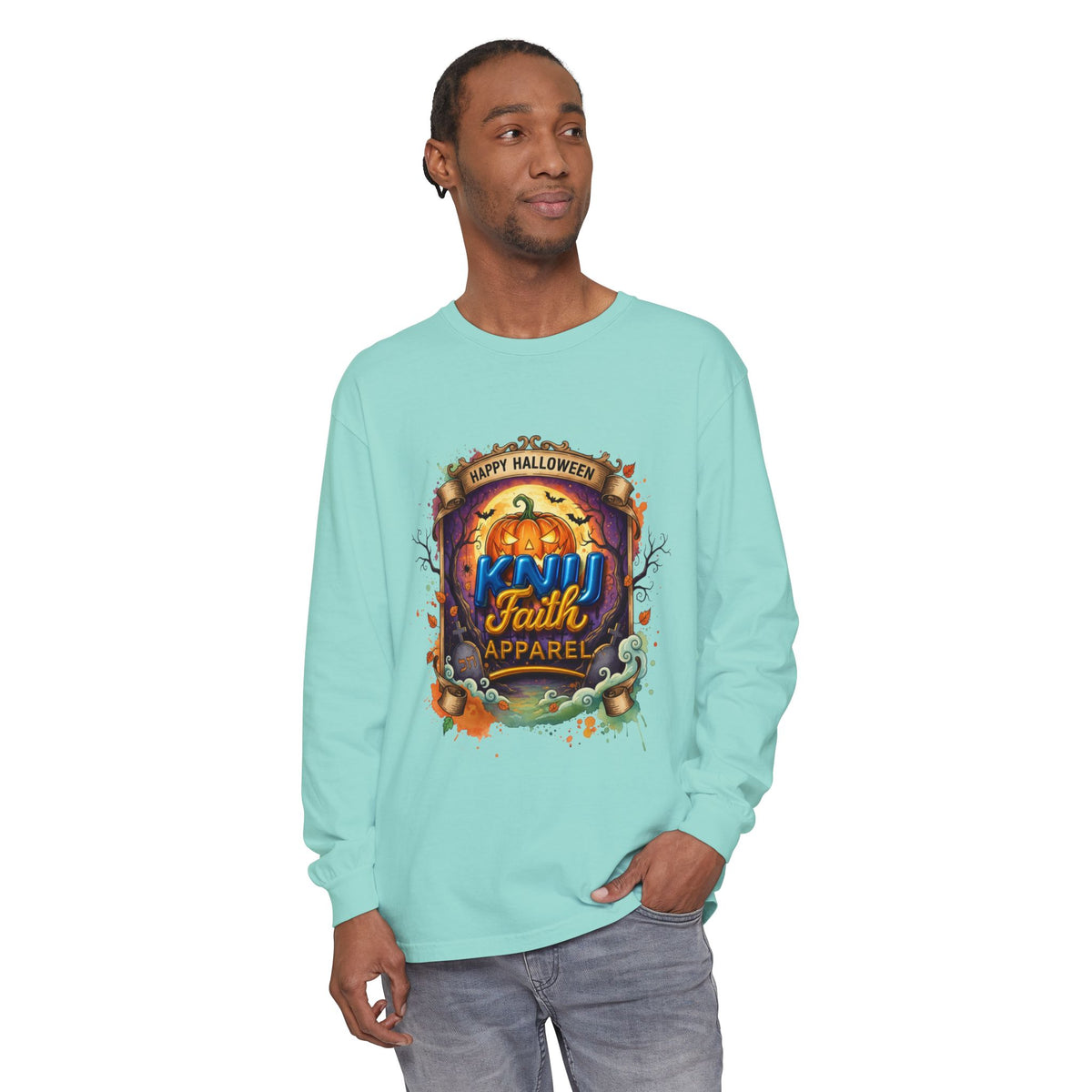 KNU Faith Apparel Happy Halloween Seasonal Long Sleeve Shirt