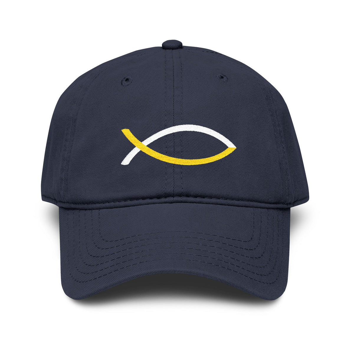 Follow Him Christian Fish Embroidered Hat