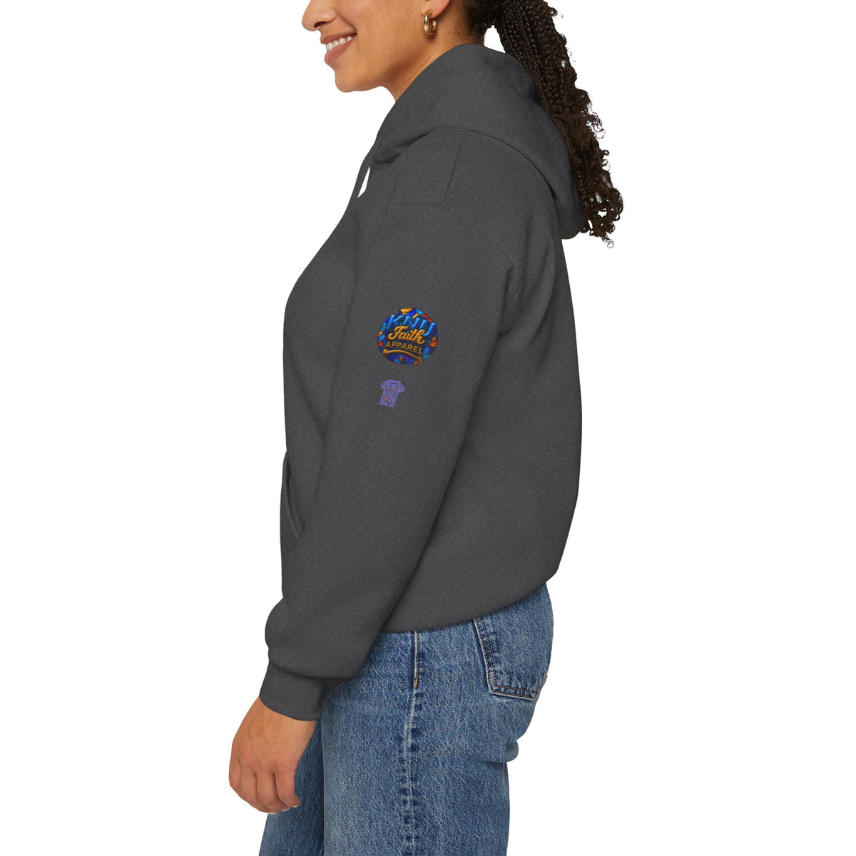 Blue Flame Sun Chai Hoodie | Fire Sun Logo Hooded Sweatshirt