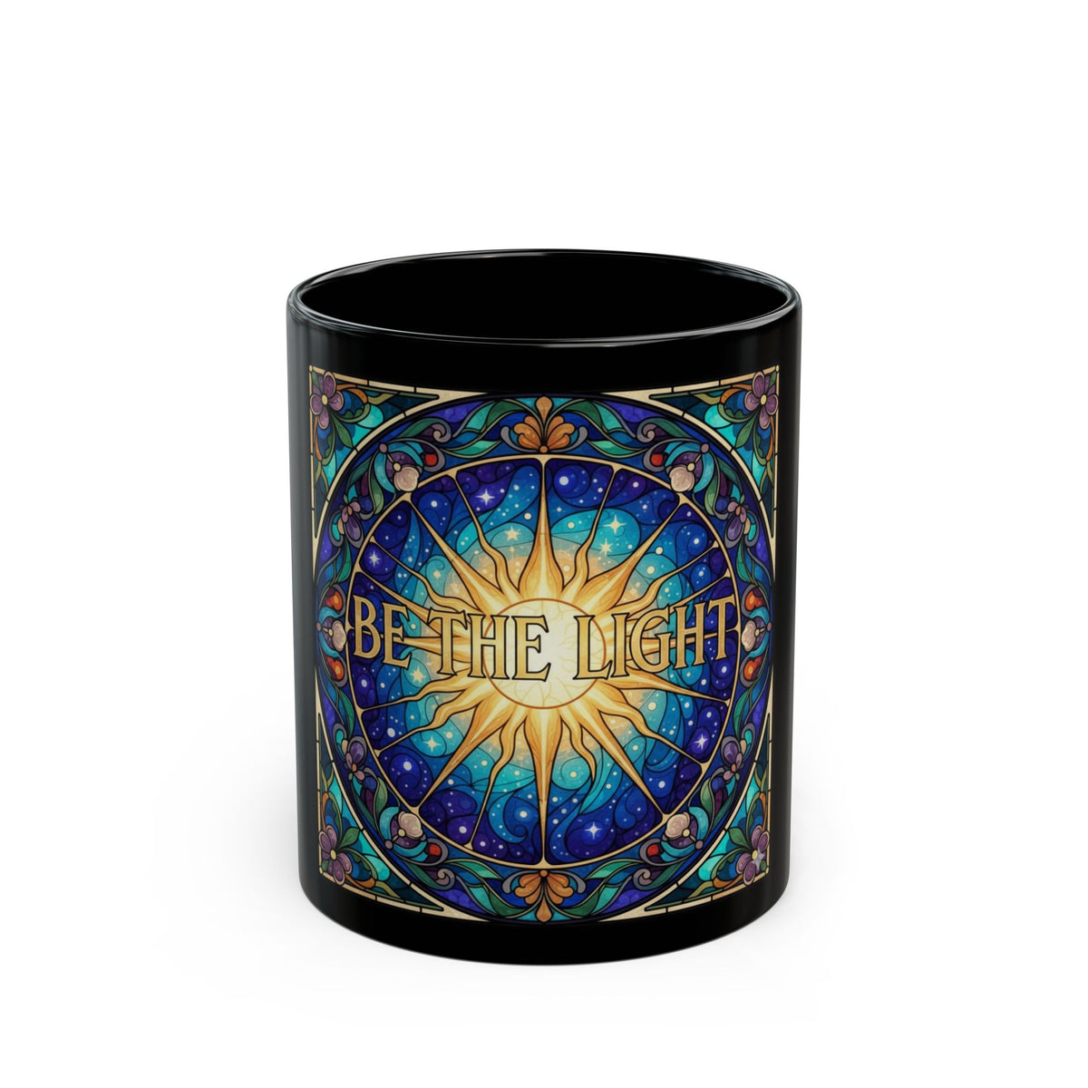 Be The Light Stained Glass Inspirational Mug Faith Gift