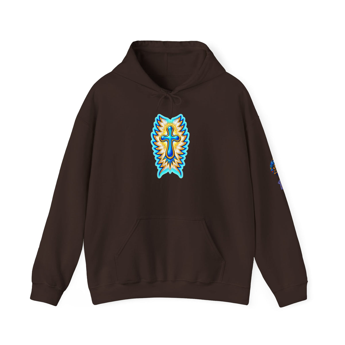 Radiant Cross Hoodie | Spiritual Graphic Pullover