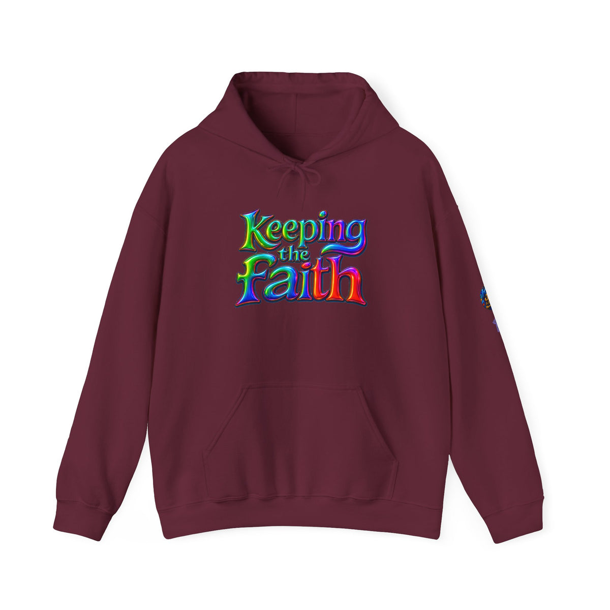 Keeping the Faith Hoodie | Rainbow Script Faith Apparel