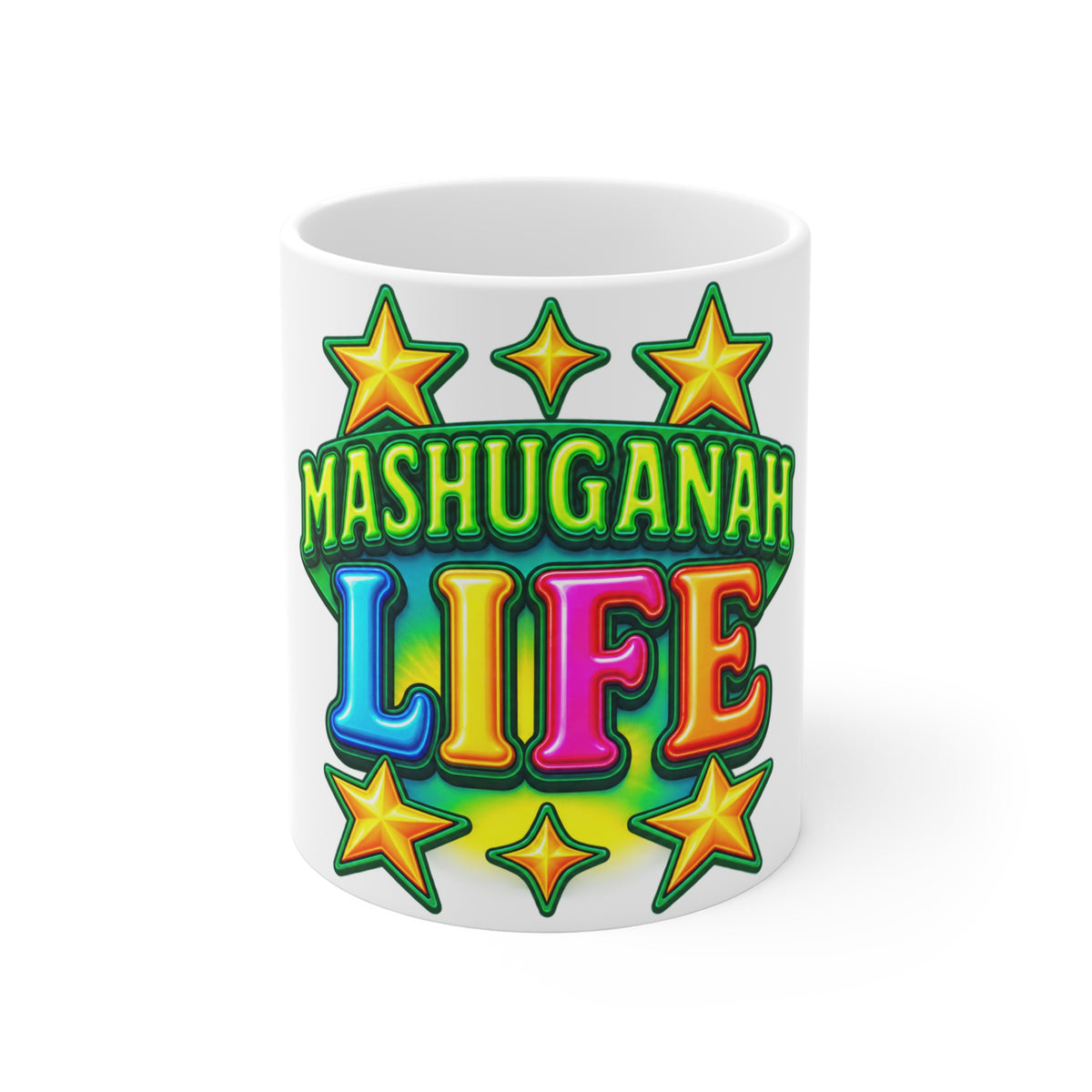 Mashuganah Life Jewish Mug Funny Yiddish Coffee Cup Jewish Humor Gift