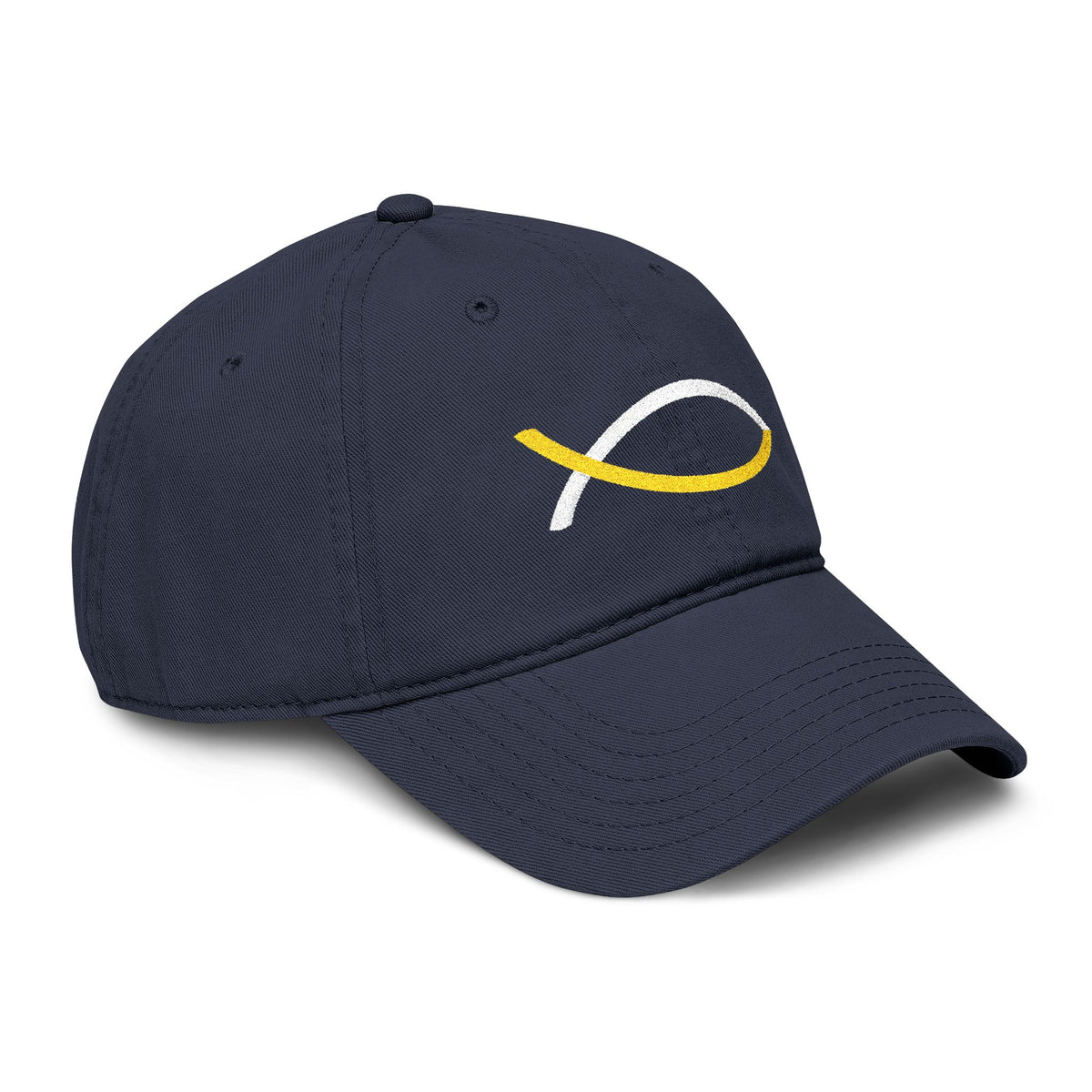 Follow Him Christian Fish Embroidered Hat
