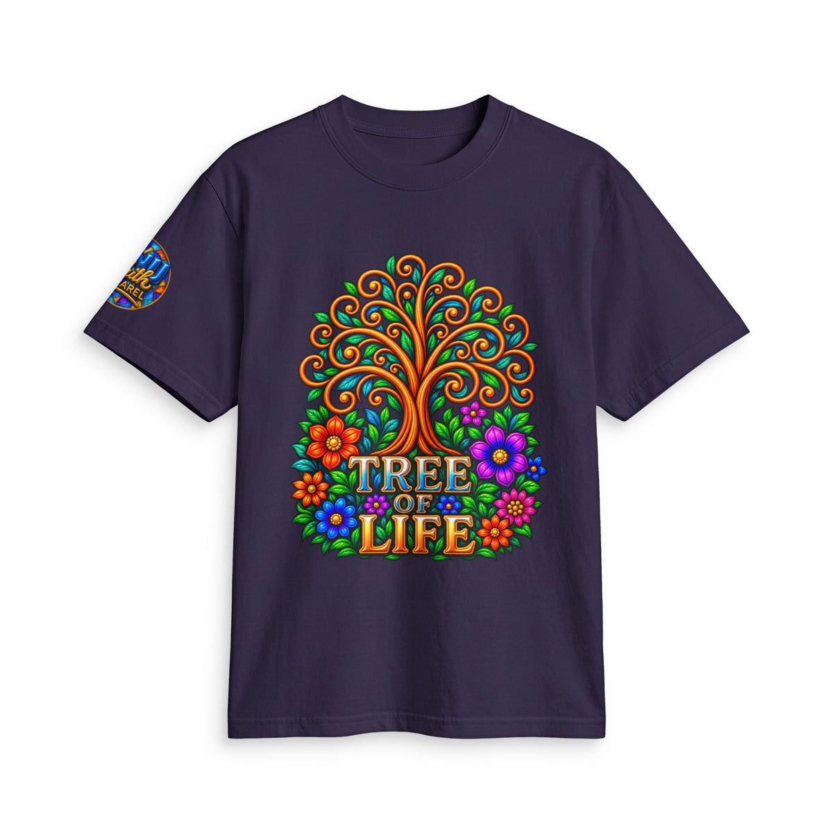 Tree of Life Stained Glass Inspirational T-Shirt