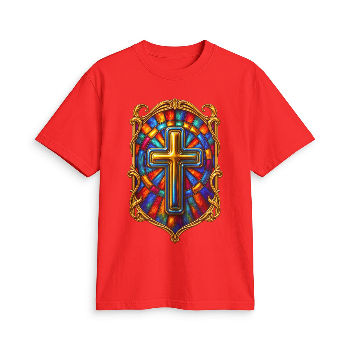 Stained Glass Glory Cross T-Shirt