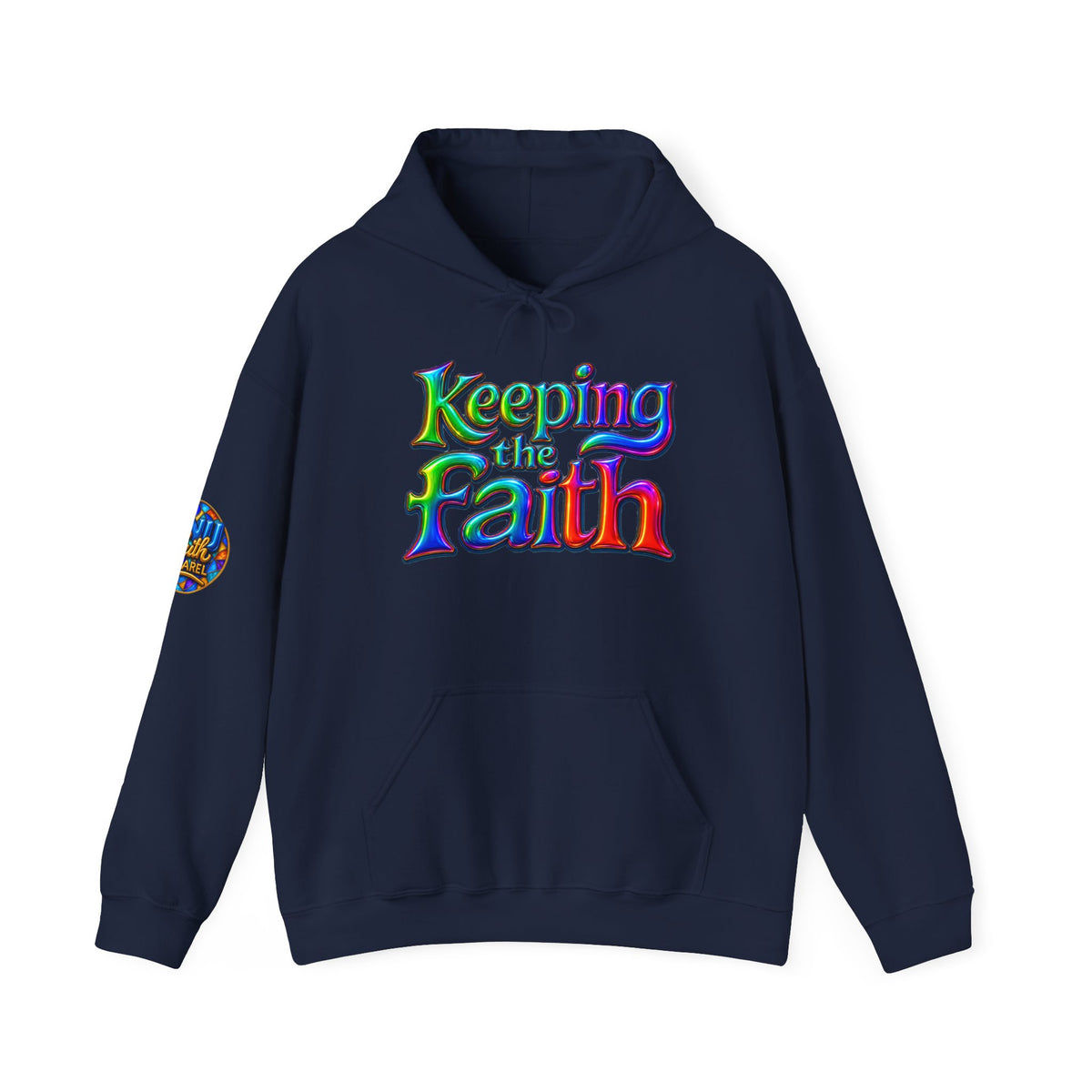 Keeping the Faith Hoodie | Rainbow Script Faith Apparel