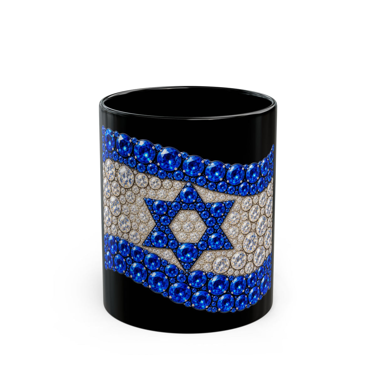 Blue and Silver Star of David Jewish Mug
