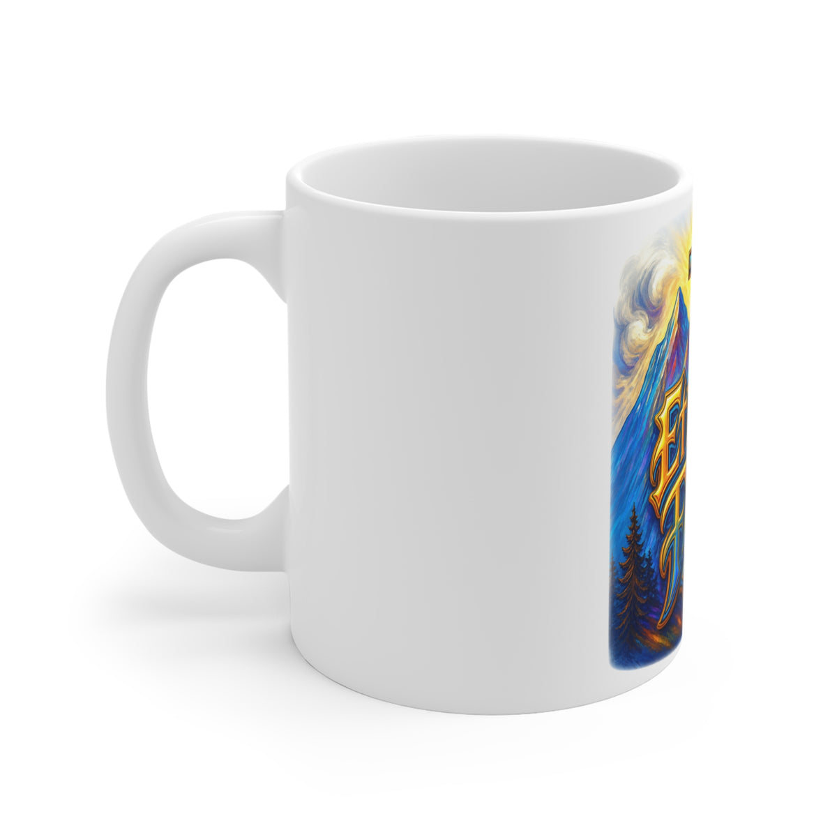 Eternal Faith Cross Mug Inspirational Christian Coffee Cup Religious Gift