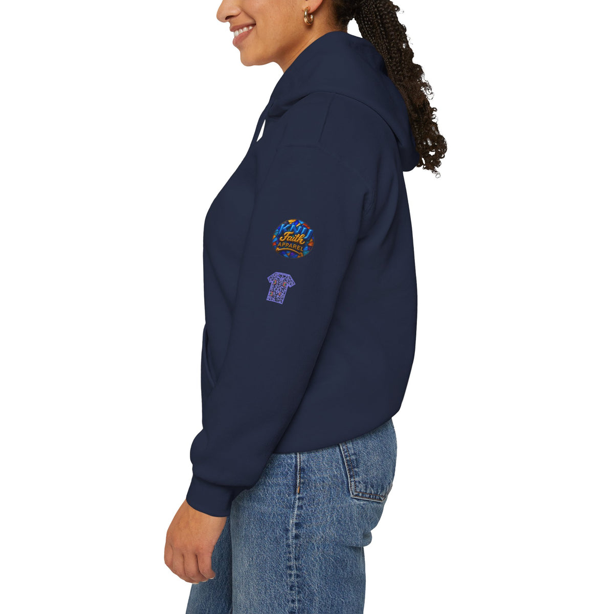 Flow with the Tide Wave Cross Hoodie | Christian Surf Spiritual Sweatshirt