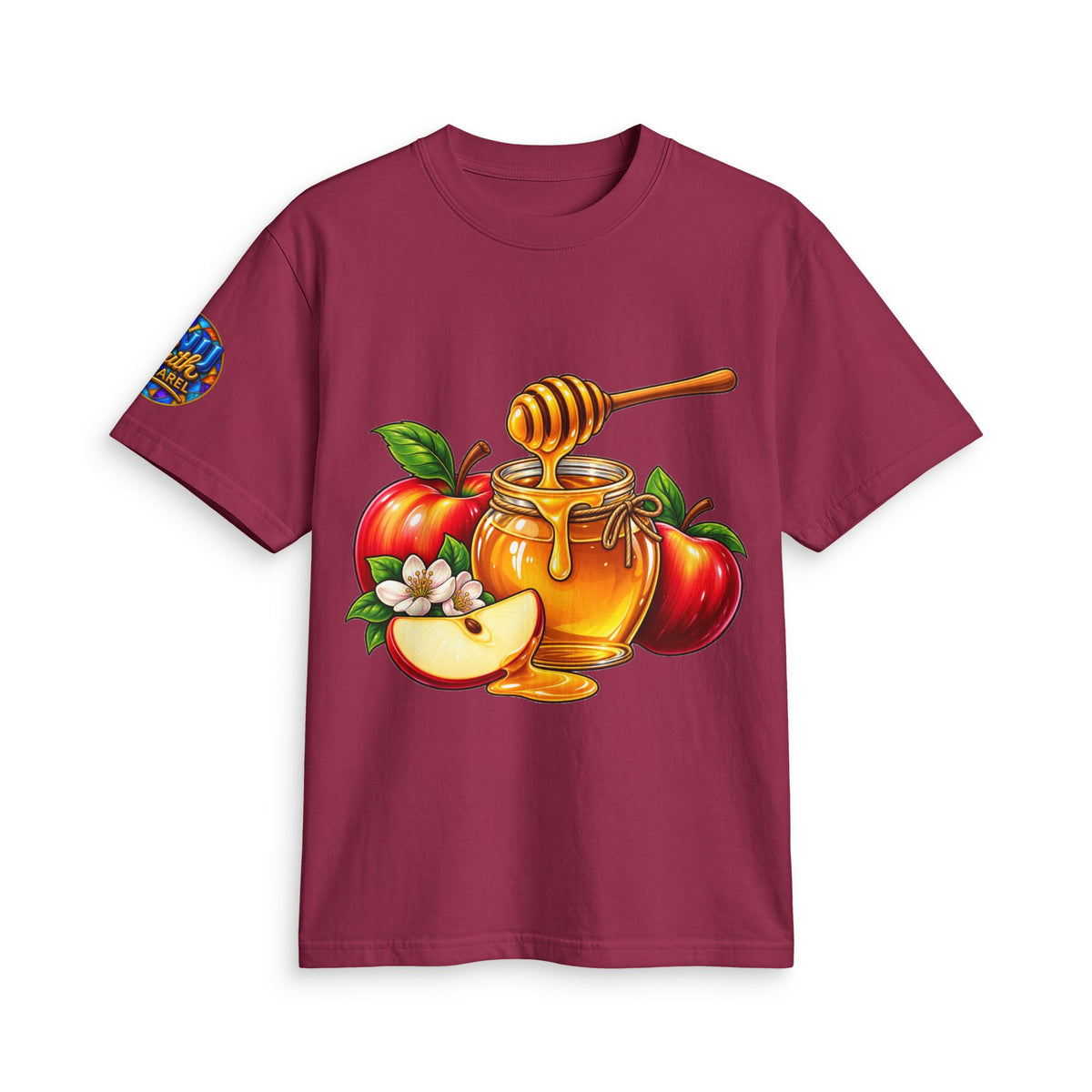 Apples and Honey Rosh Hashanah Jewish T Shirt Sweet New Year Tee