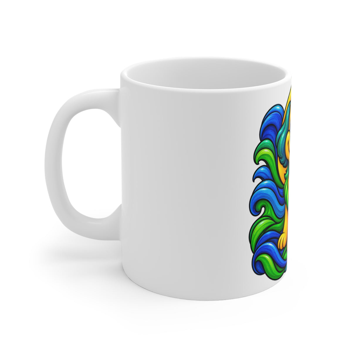 Colorful Happy Puppy Mug Cute Dog Coffee Cup Pet Lover Gift Cheerful Animal Mug