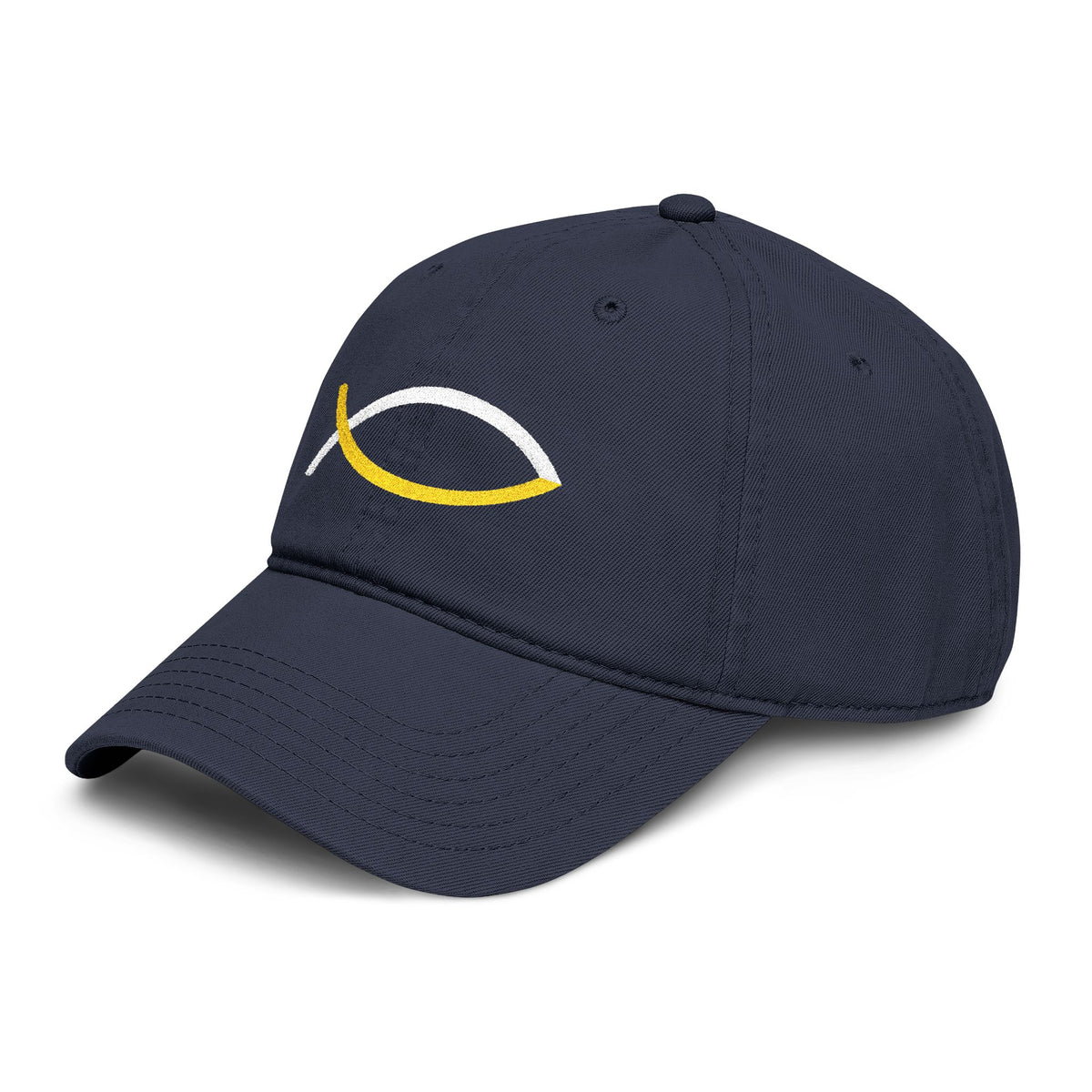 Follow Him Christian Fish Embroidered Hat