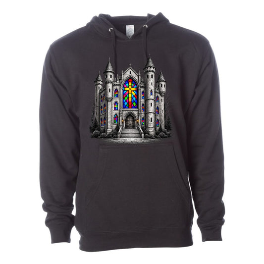 Gothic Cathedral Light of Faith Christian Hoodie