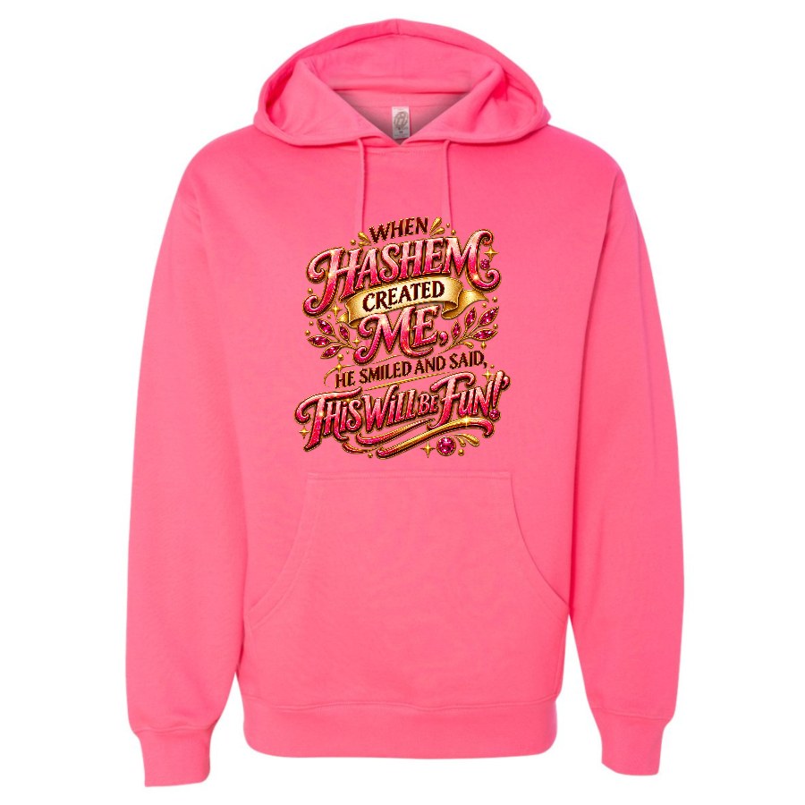 When Hashem Created Me Jewish Humor Hoodie