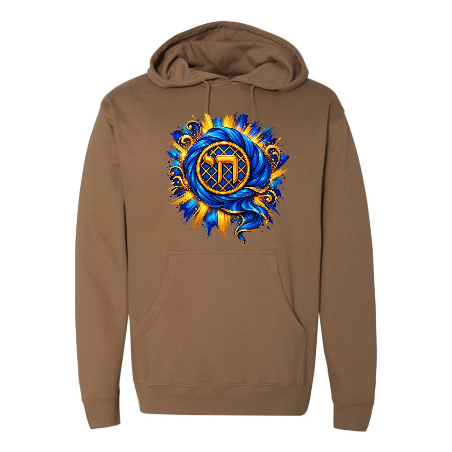 Blue Flame Chai Jewish Faith Hoodie