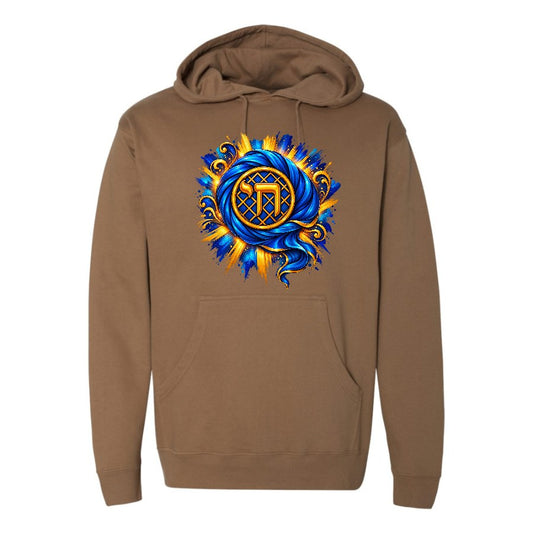 Blue Flame Chai Jewish Faith Hoodie