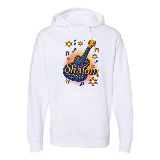Shalom Guitar Jewish Music Hoodie